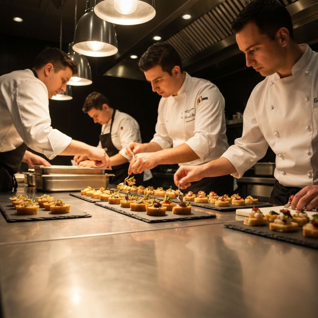 Pera Mutfak ekibi catering hazırlığında